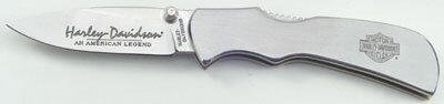 Harley-Davidson Stainless Lockback - Laser-etched Logo - boxed