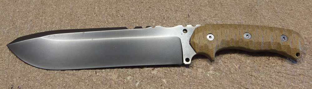 Wander Tactical - Godfather knife - Raw Finish & Green Micarta