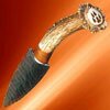 Deer Antler Obsidian Blade Knife (400414)