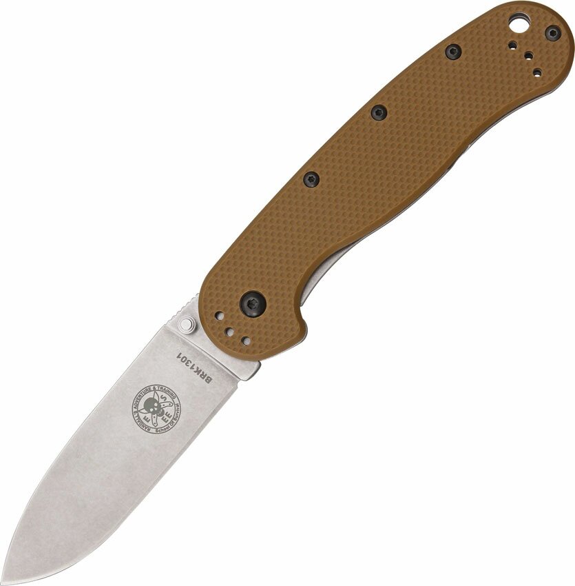 ESEE Avispa D2 Coyote Brown Handle Satin Folding Knife