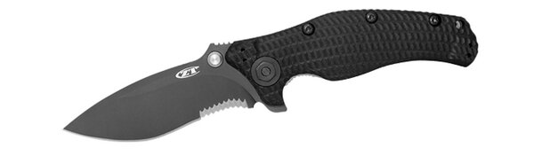 Knife - Zero Tolerance Matte Black Folder with Partial Blade Serration 