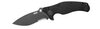 Knife - Zero Tolerance Matte Black Folder with Partial Blade Serration  (0200ST)