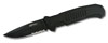 Knife M-Tech Folder Black Aluminium Half Serrated (MT-256BK)