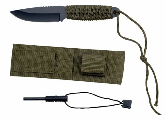 Master Cutlery Camping Knife with Sheath and Firestarter
