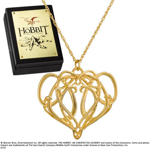 Necklace Eldrond Brooch Sterling Silver Gold-plated - The Hobbit