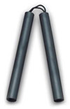 Nunchaku 12'' Cord Rubber Black (GTTE121A)