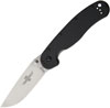 Ontario RAT-1 Satin Plain Black D2 Folding Knife (ON8867)