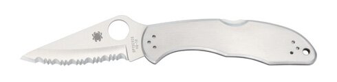 Spyderco Delica 4 Stainless Steel Spyder Edge Folding Knife