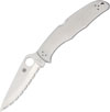 Spyderco Endura 4 Stainless Steel Spyder Edge - serrated Folding Knife (C10S)