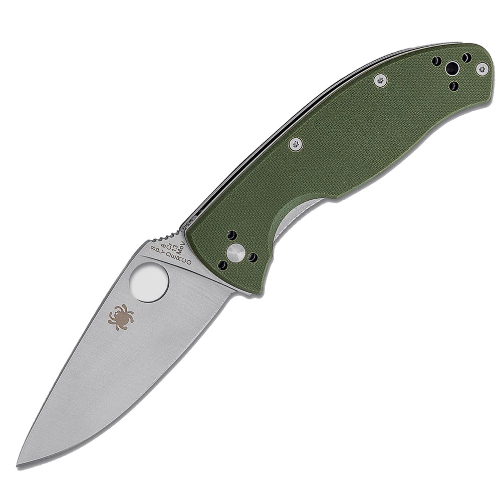 Spyderco Tenacious Plain Blade Green Folding Knife