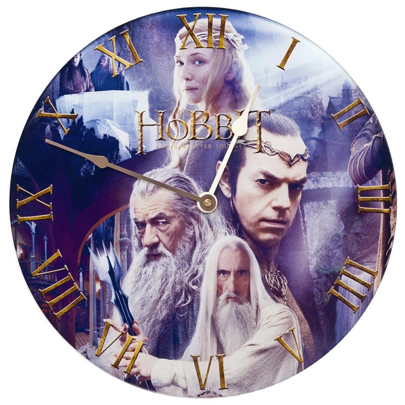 The Hobbit Glass Wall Clock Rivendell