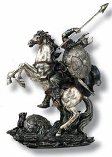 Viking on horse miniature