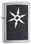 ZIPPO Lighter 6 Point Throwing Star Emblem  (20334)